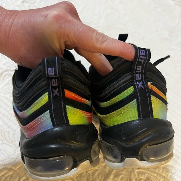 Nike Air Max 97 Tie Dye Black Multi-Color CK0841-001 Sneakers Mens Size 7 - Picture 4 of 13
